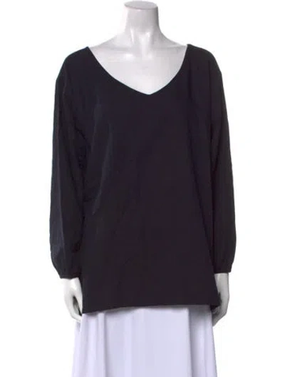 Pre-owned American Vintage V-neck Long Sleeve Sweatshirt W/ Tags In Blue