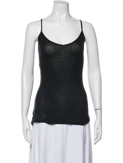 Pre-owned American Vintage V-neck Sleeveless Top In Black