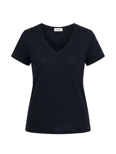 American Vintage V-neck T-shirt In Blue