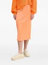 American Vintage Voogy Bias-cut Midi Skirt In Orange