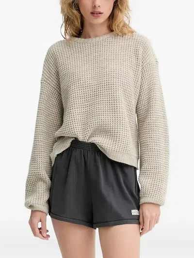 American Vintage Waffle-knit Sweater In Neutral