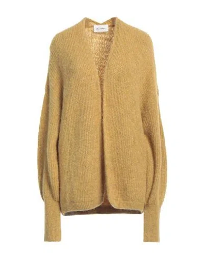 American Vintage Woman Cardigan Ocher Size M/l Acrylic, Alpaca Wool, Polyamide, Wool, Elastane In Yellow