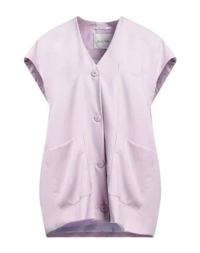 American Vintage Woman Jacket Lilac Size Onesize Virgin Wool In Purple