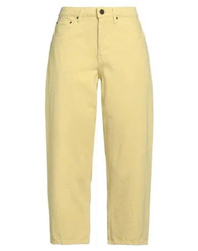 American Vintage Woman Jeans Yellow Size 30 Cotton, Organic Cotton, Recycled Cotton