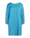 American Vintage Woman Mini Dress Azure Size M/l Acetate In Blue