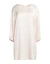 American Vintage Woman Mini Dress Beige Size M/l Acetate