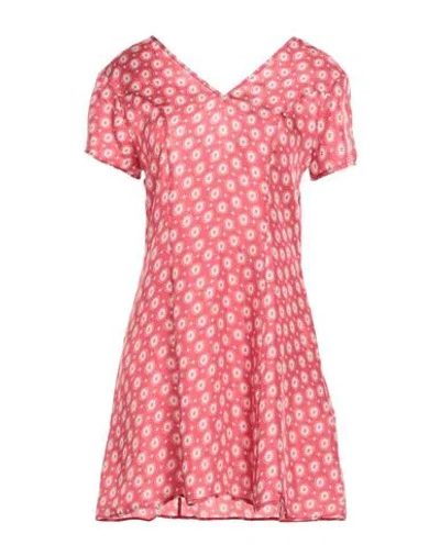 American Vintage Tainey Printed Satin Mini Dress In Red