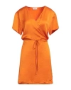 American Vintage Widland Wrap-front Mini Dress In Orange