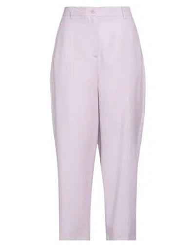 American Vintage Woman Pants Lilac Size L Virgin Wool In Purple