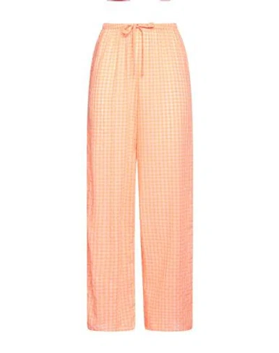 American Vintage Woman Pants Orange Size L Lyocell, Polyester, Viscose