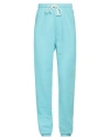 American Vintage Woman Pants Turquoise Size M Cotton, Organic Cotton, Polyester In Blue