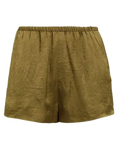 American Vintage Woman Shorts & Bermuda Shorts Military Green Size L Acetate