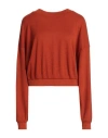 American Vintage Woman Sweater Rust Size S Viscose, Cotton In Red