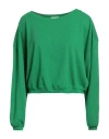 American Vintage Woman Sweatshirt Green Size L Cotton, Polyester
