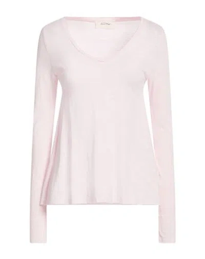 American Vintage Woman T-shirt Light Pink Size Xs Cotton, Viscose In Pink