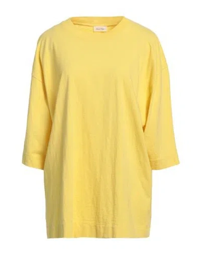 American Vintage Woman T-shirt Yellow Size Onesize Cotton