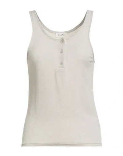 American Vintage Woman Tank Top Light Grey Size M Modal, Wool, Elastane