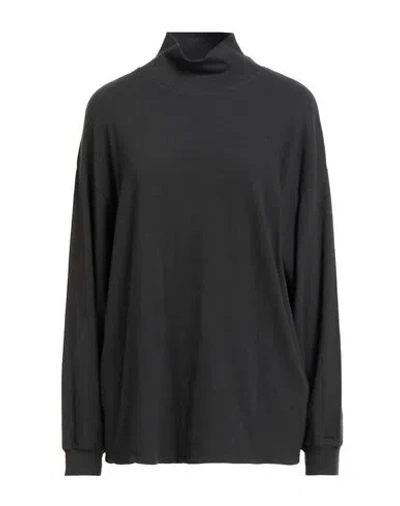 American Vintage Woman Turtleneck Charcoal Size M/l Cotton, Elastane In Multi