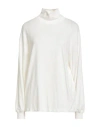 American Vintage Woman Turtleneck White Size M/l Cotton, Elastane In Multi