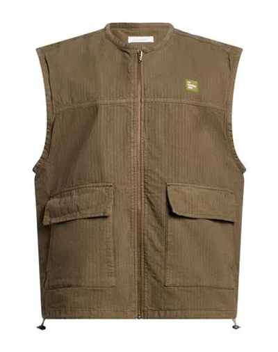 American Vintage Woman Vest Military Green Size Xs/s Cotton In Brown