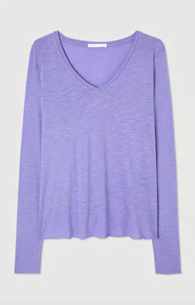 American Vintage Women's Jacksonville Long Sleeve T-shirt In Provence Vintage In Blue