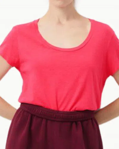 American Vintage Women's Jacksonville T-shirt In Fluorescent Hortensia In Pink
