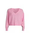 American Vintage Raxow Wool Blend V Neck Sweater In Princesse