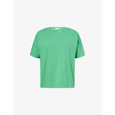 American Vintage Womens  Fizvalley Round-neck Cotton T-shirt In Green