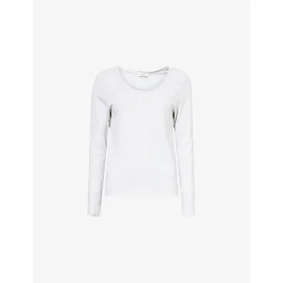 American Vintage Womens Arctique Chine Sonoma Scoop-neck Cotton T-shirt In Animal Print