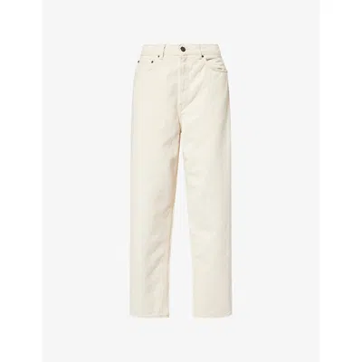 American Vintage Womens Ecru Snopdog Balloon-leg Denim Jeans In Neutral