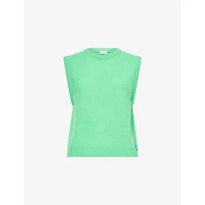 American Vintage Womens Jardin Chine Vitow Knitted Alpaca-blend Vest In Green