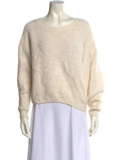 Pre-owned American Vintage Wool Scoop Neck Sweater In Neutral