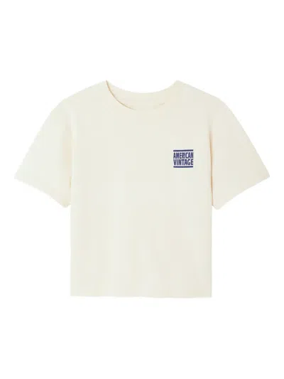 AMERICAN VINTAGE YKOBOW CREW-NECK LOGO T-SHIRT