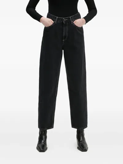 American Vintage Yopday Straight-leg Jeans In Black