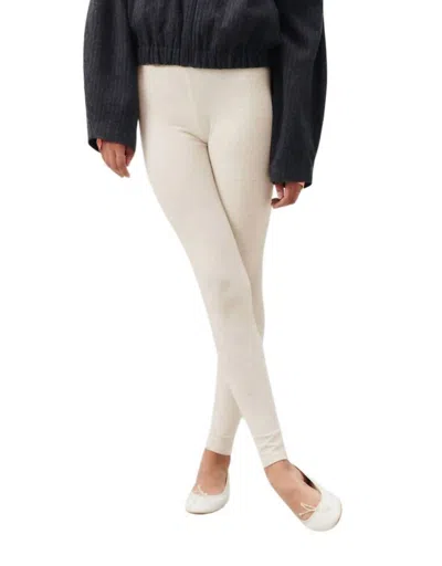 American Vintage Ypawood Everyday Leggings In Heather Grey In White