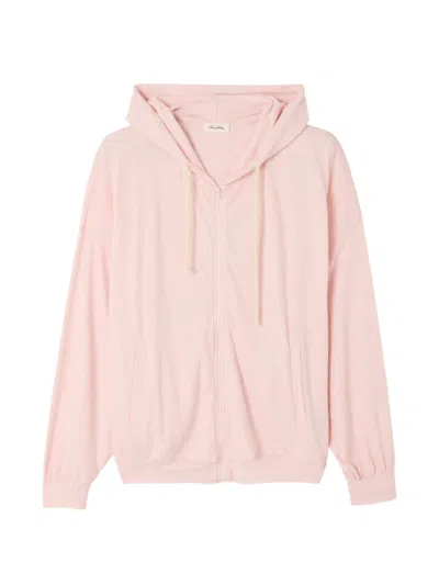 American Vintage Ypawood Zip-up Hoodie In Pink