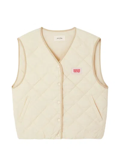 American Vintage Yupibam Quilted Gilet In Multi