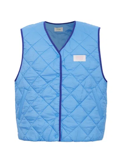 American Vintage Yupibam Quilted Vest In Blue