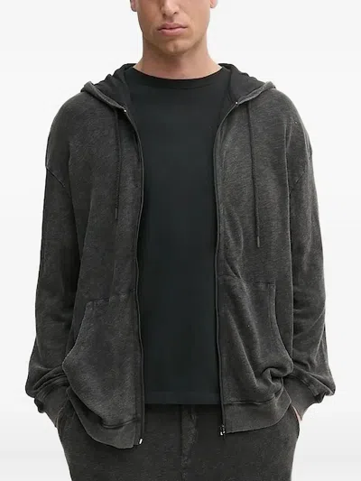 American Vintage Zip-up Hoodie In Gray