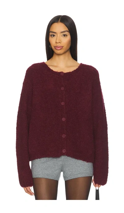American Vintage Zolly Cardigan In Burgundy