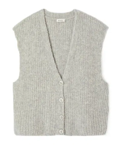 American Vintage Zolly Knitted Vest In Silver