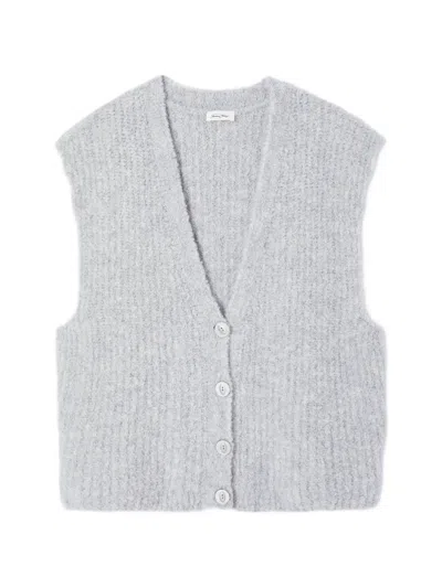 American Vintage Zolly Sleeveless Cardigan In Gray