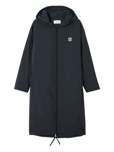 American Vintage Zotcity Logo-patch Parka In Blue