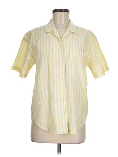 Pre-owned American Weekend Short Sleeve Button Down Shirt In Yellow