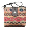 American West Women's Hand Woven Santa Fe Tapestry Zip Top Shoulder Bag In Multi In Multi