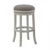 American Woodcrafters Aversa 30" Backless Swivel Stool - Distressed Antique White