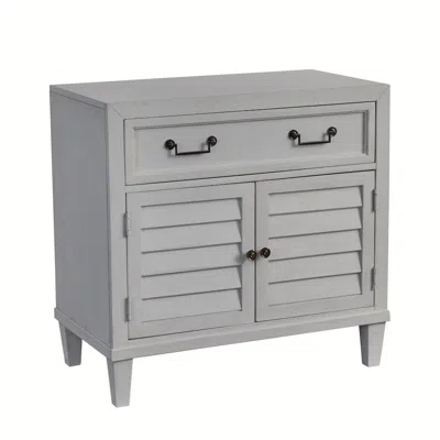 American Woodcrafters Dunescape 2 Door Nightstand - White In Gray