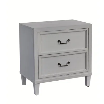 American Woodcrafters Dunescape 2-drawer Nightstand - White In Gray