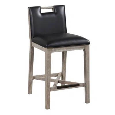 American Woodcrafters Jakarta 26" Stool - Driftwood Grey In Gray