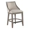 American Woodcrafters Keller Counter Height Stool 26" - Beige Fabric - Greywood Finish In Neutral